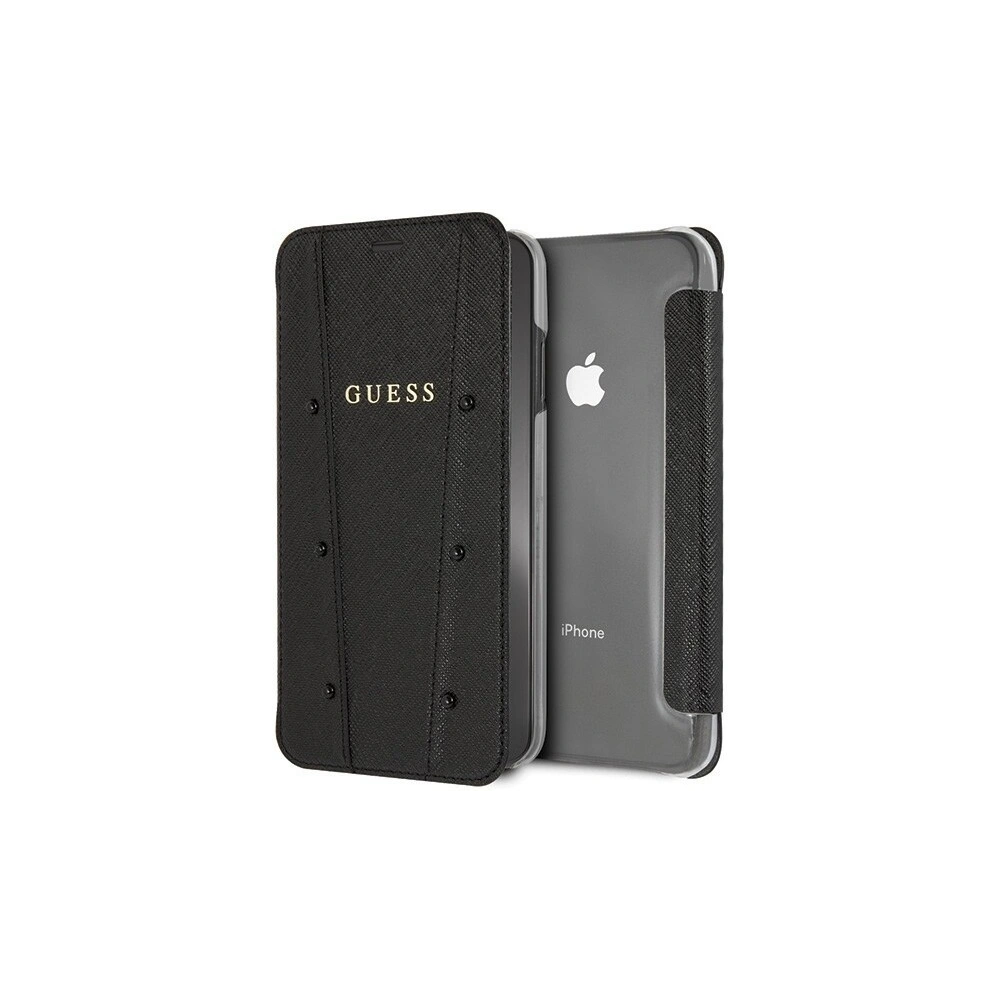 Hurtownia GSM - Etui Guess GUFLBKI65KASABK Apple iPhone XS Max czarny/black book Kaia Saffiano - GUE401BLK - {ean13} - Hurt