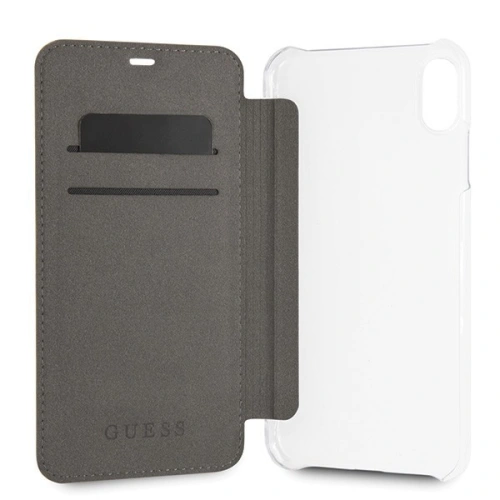 Etui Guess GUFLBKI65KASABK Apple iPhone XS Max czarny/black book Kaia Saffiano