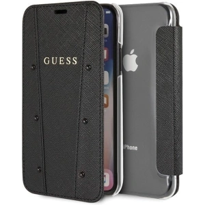 Hurtownia GSM - Etui Guess GUFLBKPXKASABK Apple iPhone X/XS czarny/black book Kaia Saffiano - GUE402BLK - {ean13} - Hurt