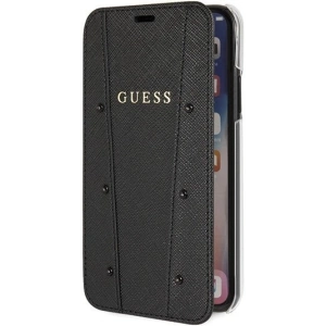 Hurtownia GSM - Etui Guess GUFLBKPXKASABK Apple iPhone X/XS czarny/black book Kaia Saffiano - GUE402BLK - {ean13} - Hurt