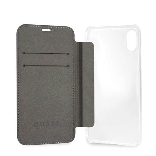 Etui Guess GUFLBKPXKASABK Apple iPhone X/XS czarny/black book Kaia Saffiano