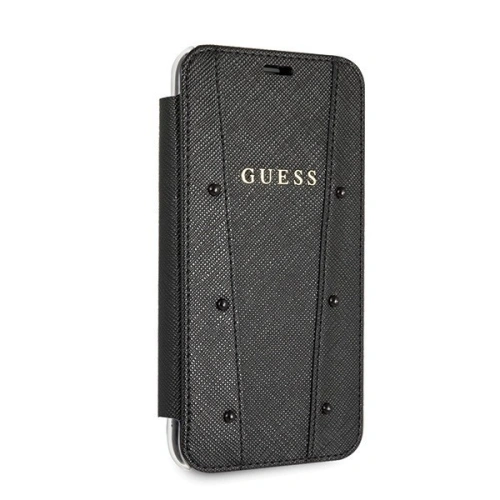 Etui Guess GUFLBKPXKASABK Apple iPhone X/XS czarny/black book Kaia Saffiano