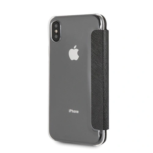 Etui Guess GUFLBKPXKASABK Apple iPhone X/XS czarny/black book Kaia Saffiano