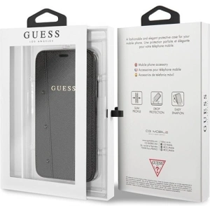 Hurtownia GSM - Etui Guess GUFLBKPXKASABK Apple iPhone X/XS czarny/black book Kaia Saffiano - GUE402BLK - {ean13} - Hurt