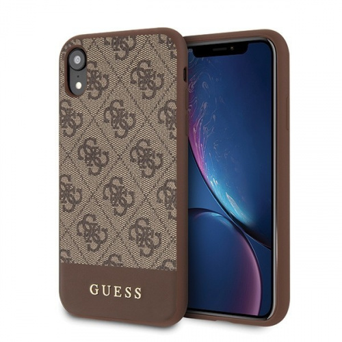 Hurtownia Guess - 3700740471067 - GUE403BR - Etui Guess GUHCI61G4GLBR Apple iPhone XR brązowy/brown hard case 4G Stripe Collection - B2B homescreen