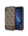 Etui Guess GUHCI61G4GLBR Apple iPhone XR brązowy/brown hard case 4G Stripe Collection