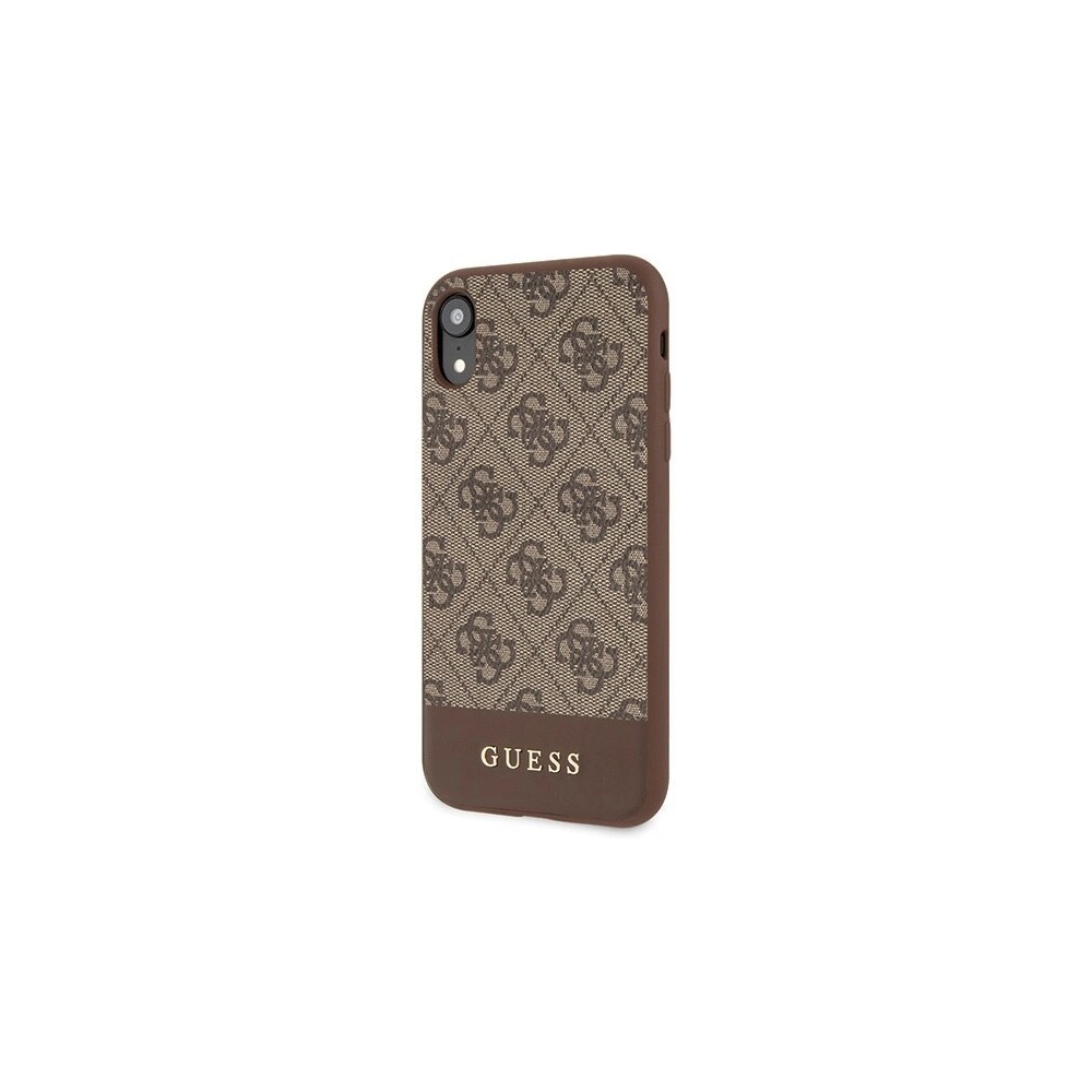 Hurtownia GSM - Etui Guess GUHCI61G4GLBR Apple iPhone XR brązowy/brown hard case 4G Stripe Collection - GUE403BR - {ean13} - Hurt