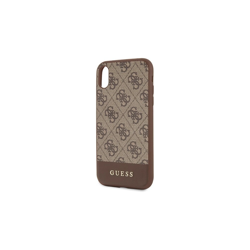 Hurtownia GSM - Etui Guess GUHCI61G4GLBR Apple iPhone XR brązowy/brown hard case 4G Stripe Collection - GUE403BR - {ean13} - Hurt