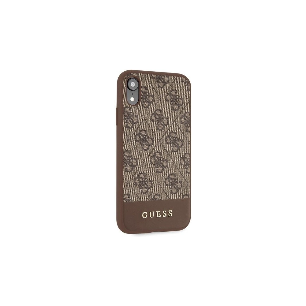 Hurtownia GSM - Etui Guess GUHCI61G4GLBR Apple iPhone XR brązowy/brown hard case 4G Stripe Collection - GUE403BR - {ean13} - Hurt