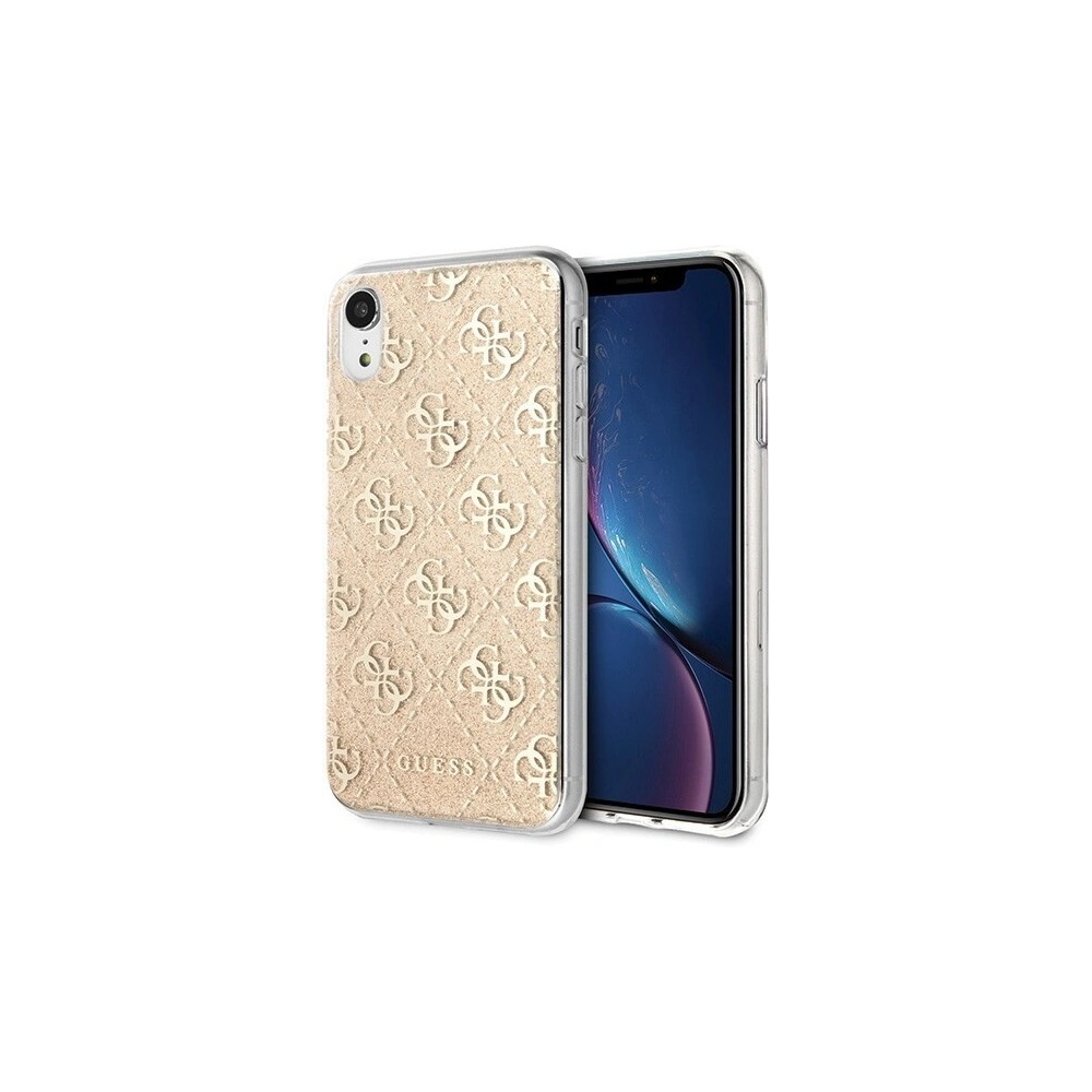 Wholesale Guess GUHCI61PCU4GLGO iPhone Xr gold hard case 4G Glitter - GUE405GLD - {ean13} - Hurt