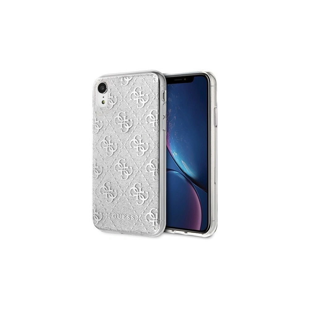 Hurtownia GSM - Etui Guess GUHCI61PCU4GLSI Apple iPhone XR srebrny/silver hard case 4G Glitter - GUE406SLV - {ean13} - Hurt