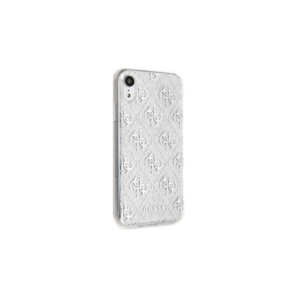 Hurtownia GSM - Etui Guess GUHCI61PCU4GLSI Apple iPhone XR srebrny/silver hard case 4G Glitter - GUE406SLV - {ean13} - Hurt