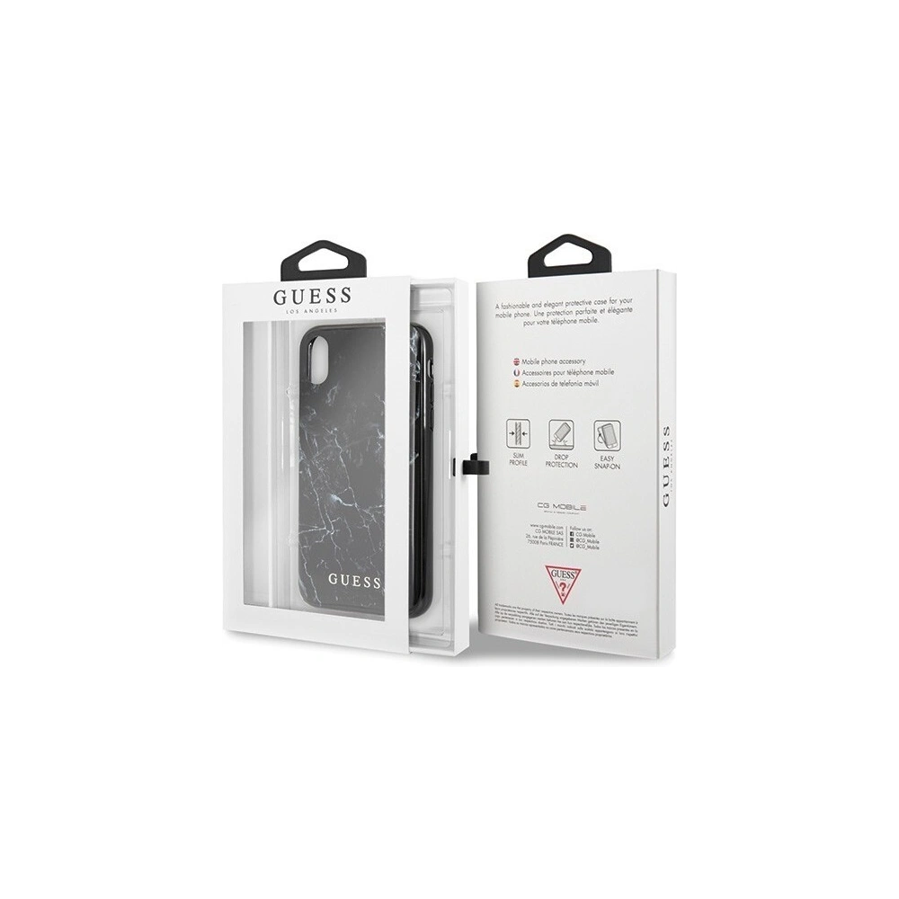 Hurtownia GSM - Etui Guess GUHCI61PCUMABK Apple iPhone XR czarny/black Marble - GUE407BLK - {ean13} - Hurt