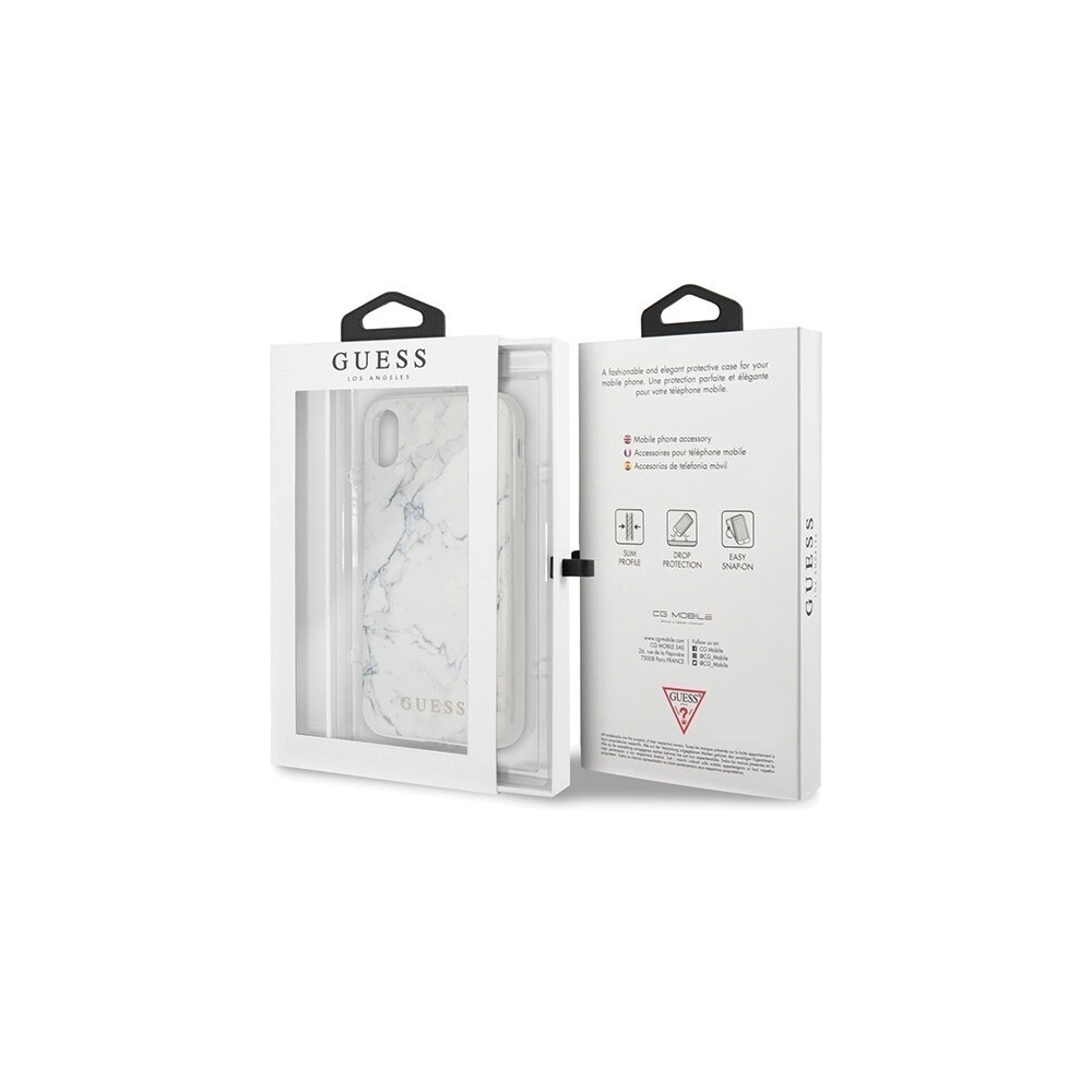 Wholesale Guess GUHCI61PCUMAWH iPhone Xr white Marble - GUE408WHT - {ean13} - Hurt