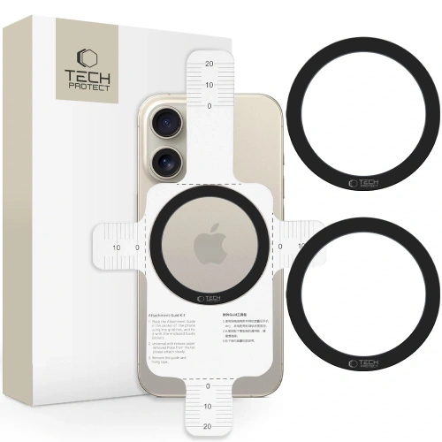 Blaszka Tech-Protect MMP-110 Magnetic MagSafe Ring Black [2 PACK]