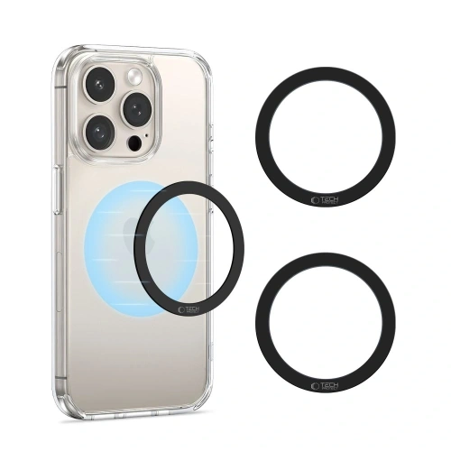 Blaszka Tech-Protect MMP-110 Magnetic MagSafe Ring Black [2 PACK]