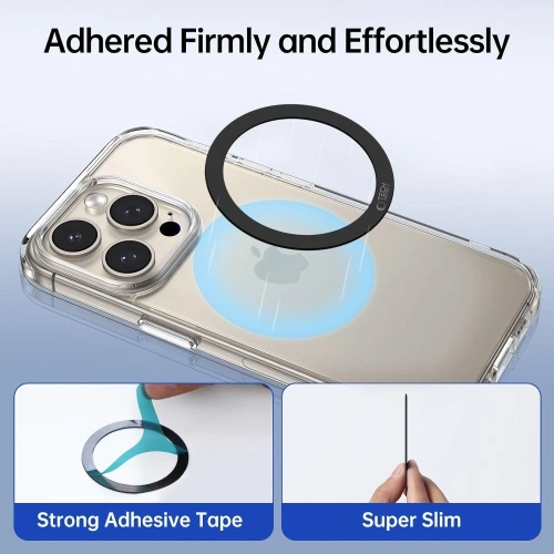 Blaszka Tech-Protect MMP-110 Magnetic MagSafe Ring Black [2 PACK]