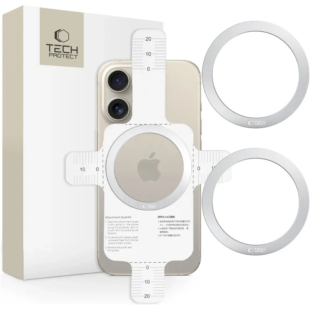 Hurtownia GSM - Tech-Protect MMP-110 Magnetic MagSafe Gyűrű Ezüst [2 PACK] - THP3608 - {ean13} - Hurt