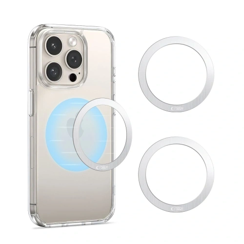Blaszka Tech-Protect MMP-110 Magnetic MagSafe Ring Silver [2 PACK]
