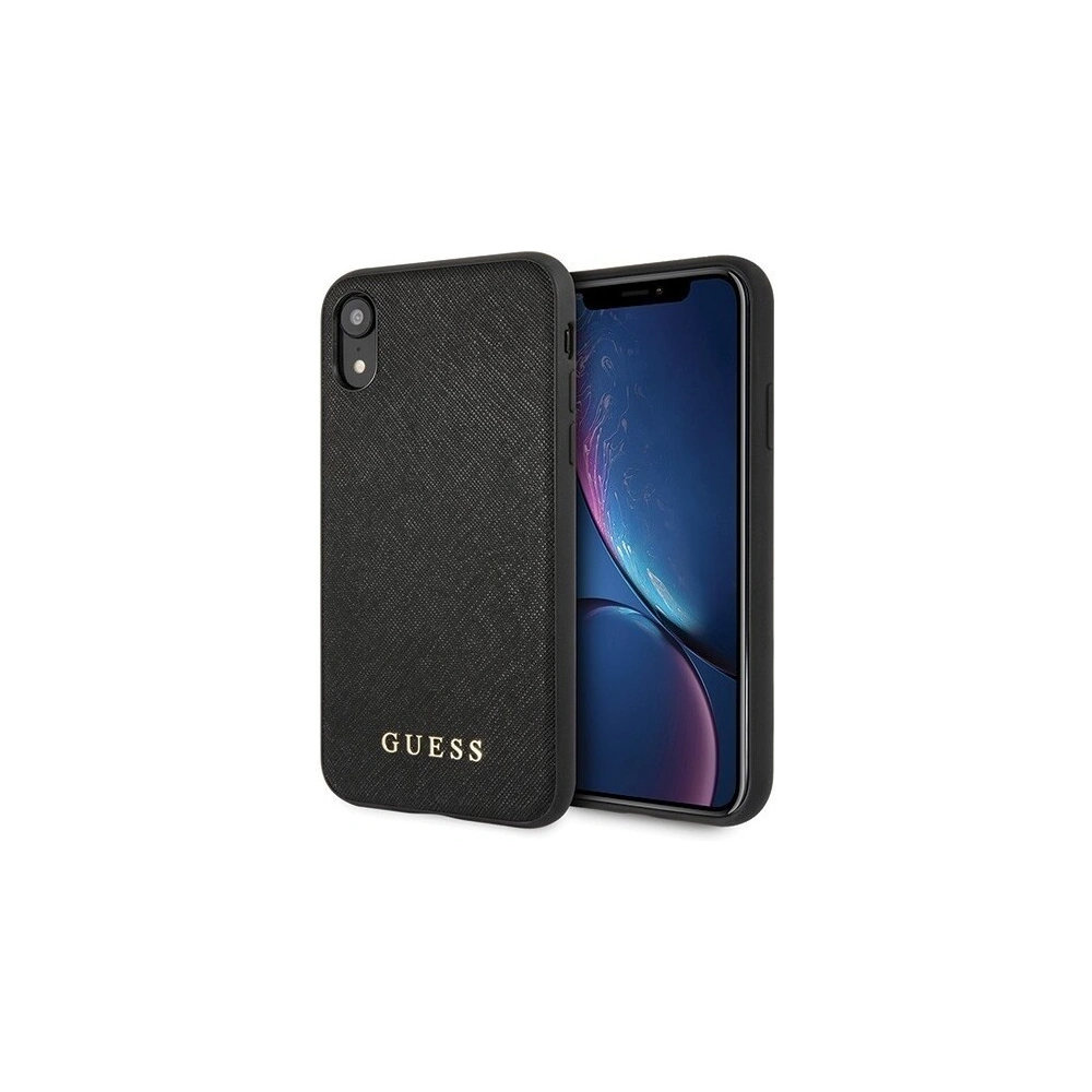 Hurtownia GSM - Etui Guess GUHCI61SLSABK Apple iPhone XR schwarz/black hard case Saffiano Silicone - GUE410BLK - {ean13} - Hurt