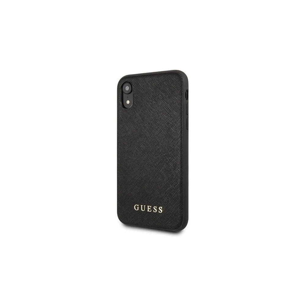 Hurtownia GSM - Etui Guess GUHCI61SLSABK Apple iPhone XR czarny/black hard case Saffiano Silicone - GUE410BLK - {ean13} - Hurt