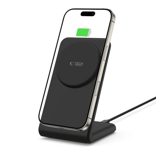 Ładowarka bezprzewodowa Tech-Protect QI15W-A38 Magnetic MagSafe Wireless Charger Black