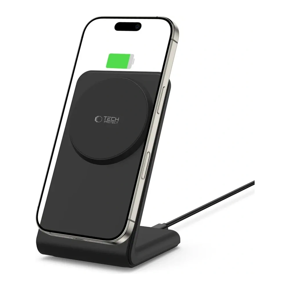 Hurtownia GSM - Tech-Protect QI15W-A38 Magnetic MagSafe Vezeték nélküli Töltő Fekete - THP3610 - {ean13} - Hurt