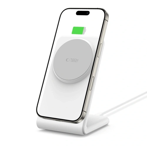 Ładowarka bezprzewodowa Tech-Protect QI15W-A38 Magnetic MagSafe Wireless Charger White