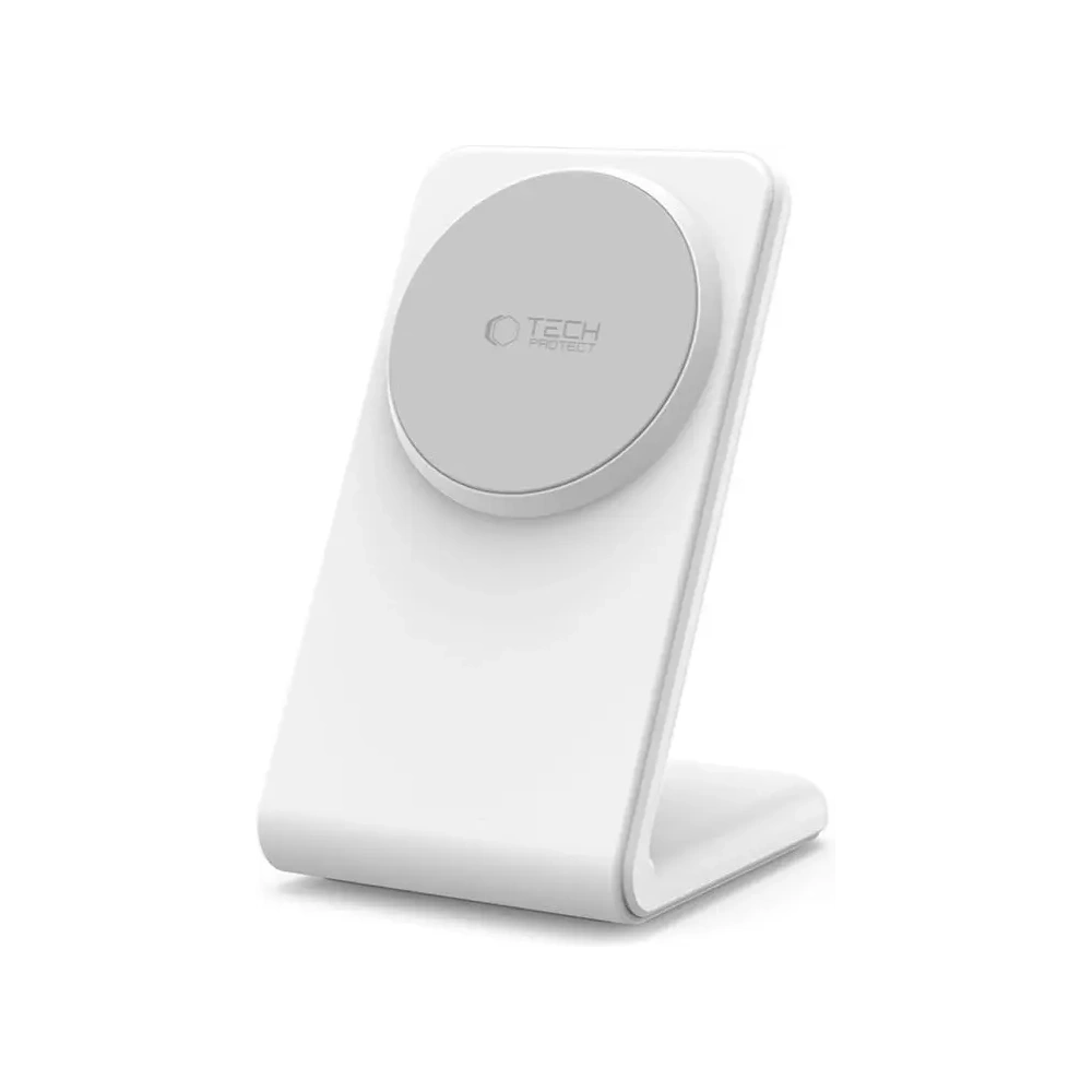 Hurtownia GSM - Bezdrátová nabíječka Tech-Protect QI15W-A38 Magnetic MagSafe Wireless Charger White - THP3611 - {ean13} - Hurt