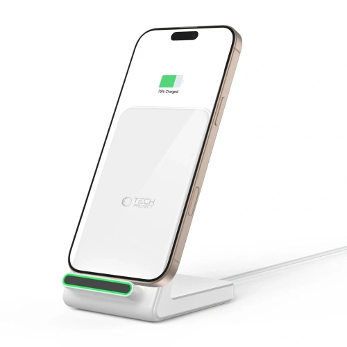Ładowarka bezprzewodowa Tech-Protect QI15W-A40 Wireless Charger White