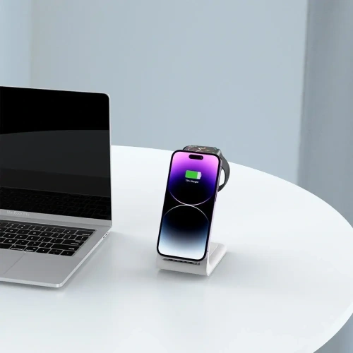 Ładowarka bezprzewodowa Tech-Protect QI15W-A36 3in1 Wireless Charger For Apple White