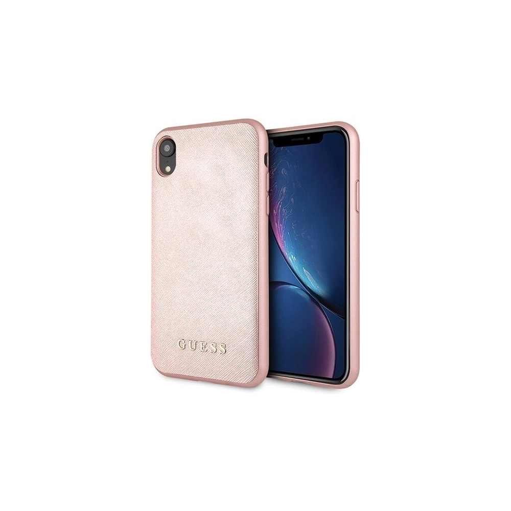 Hurtownia GSM - Etui Guess GUHCI61SLSAPI Apple iPhone XR różowy/pink hard case Saffiano Silicone - GUE411PNK - {ean13} - Hurt