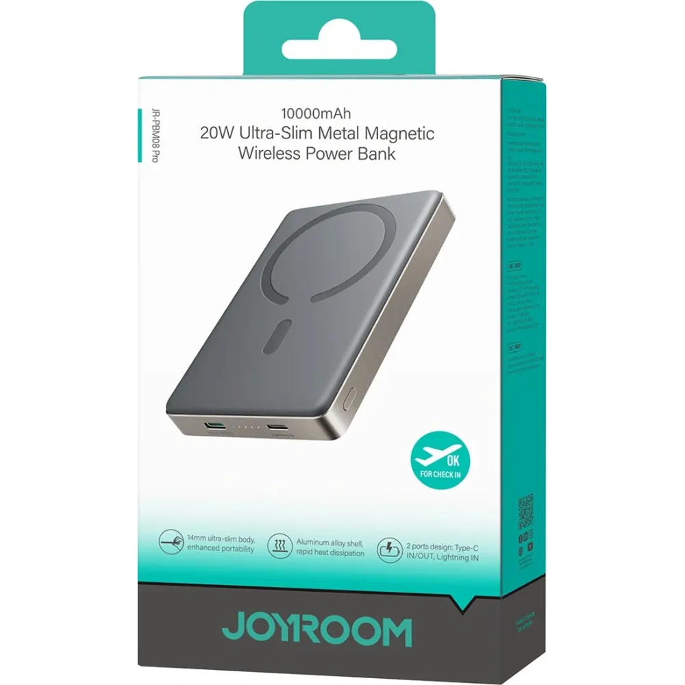 Wholesale Joyroom JR-PBM08 Pro powerbank 10000mAh 20W titanium - JYR1108 - {ean13} - Hurt