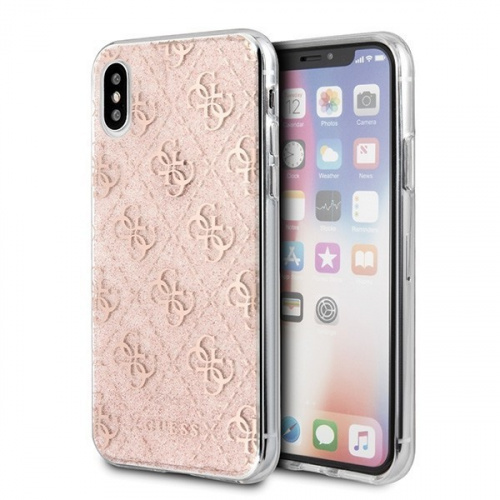 Hurtownia Guess - 3700740470909 - GUE412PNK - Etui Guess GUHCI65PCU4GLPI Apple iPhone XS Max różowy/pink hard case 4G Glitter - B2B homescreen
