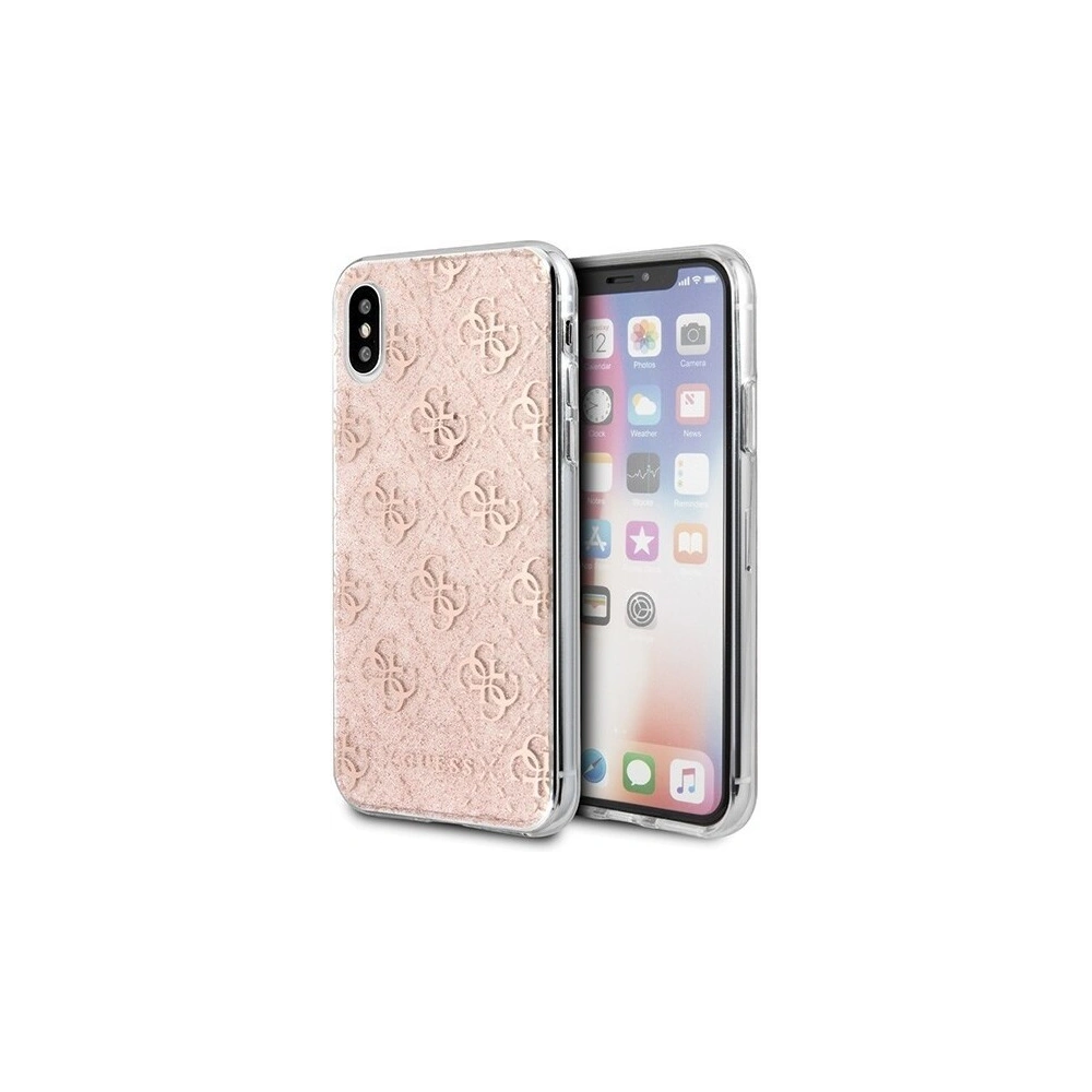Hurtownia GSM - Etui Guess GUHCI65PCU4GLPI Apple iPhone XS Max różowy/pink hard case 4G Glitter - GUE412PNK - {ean13} - Hurt