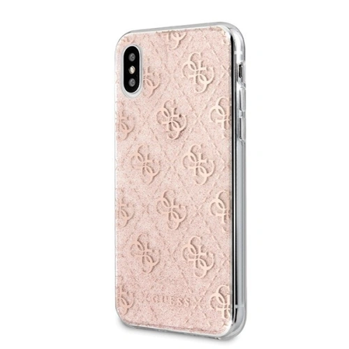 Etui Guess GUHCI65PCU4GLPI Apple iPhone XS Max różowy/pink hard case 4G Glitter