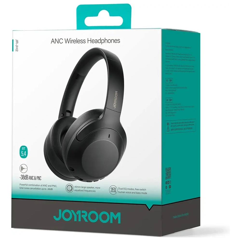 Wholesale Joyroom J-Head Series JR-JH2 ANC Bluetooth 5.4 wireless in-ear headphones black - JYR1113 - {ean13} - Hurt
