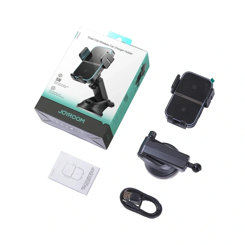 Uchwyt samochodowy na kokpit z ładowarką indukcyjną Joyroom JR-ZS246 S 15W czarny