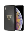 Etui Guess GUHCI65SGTLBK Apple iPhone XS Max schwarz/black Hartschale Glitter Triangle