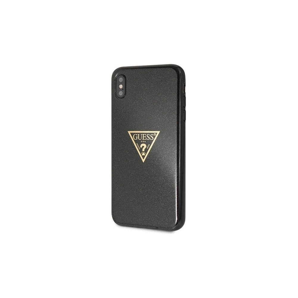 Hurtownia GSM - Etui Guess GUHCI65SGTLBK Apple iPhone XS Max czarny/black hard case Glitter Triangle - GUE413BLK - {ean13} - Hurt