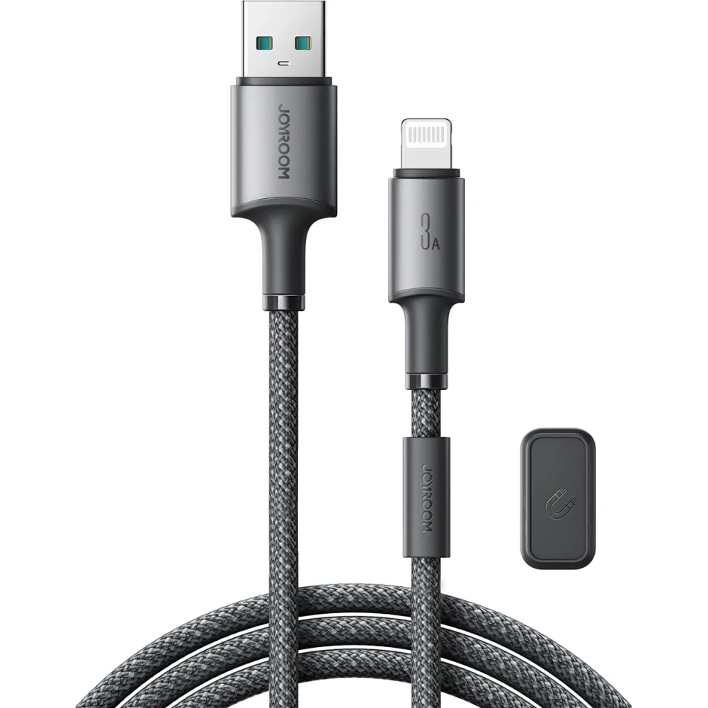 Wholesale Joyroom S-A50 Unlimited Series 3A USB-A / Lightning cable with magnetic organiser 1.2m grey - JYR1119 - {ean13} - Hurt