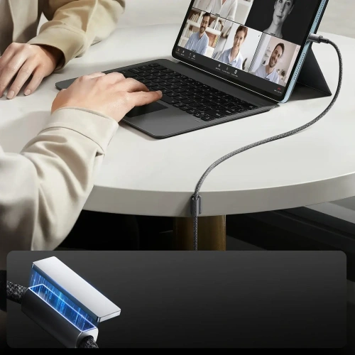 Kabel Joyroom S-A50 Unlimited Series 3A USB-A / Lightning z organizerem magnetycznym 1.2m szary