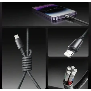 Hurtownia GSM - Joyroom S-A50 Korlátlan Sorozat 3A USB-A / Lightning kábel mágneses rendezővel 1.2m szürke - JYR1119 - {ean13} - Hurt