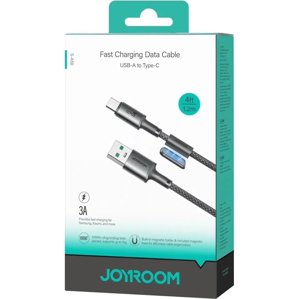 Hurtownia GSM - Joyroom S-A50 Seria Nelimitată cablu USB-A / USB-C 3A cu organizator magnetic 1.2m gri - JYR1120 - {ean13} - Hurt