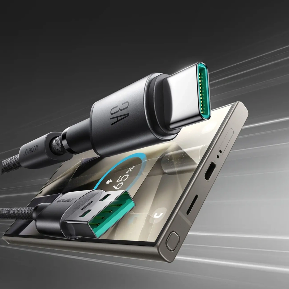Hurtownia GSM - Joyroom S-A50 Unlimited Series 3A USB-A / USB-C kábel mágneses rendezővel 1.2m szürke - JYR1120 - {ean13} - Hurt