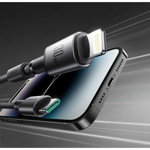 Kabel Joyroom S-A50 Unlimited Series 60W USB-C / Lightning z organizerem magnetycznym 1.2m szary