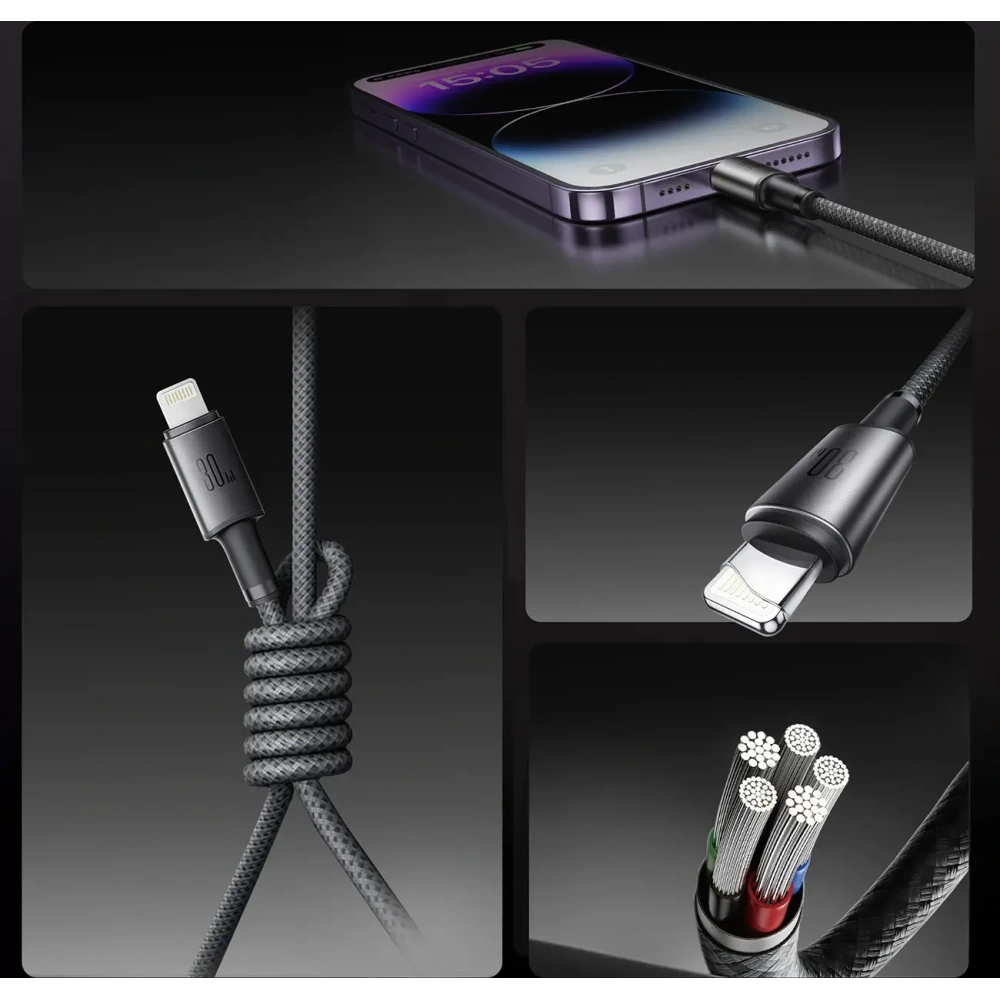 Hurtownia GSM - Kabel Joyroom S-A50 Unlimited Series 60W USB-C / Lightning z organizerem magnetycznym 1.2m szary - JYR1121 - {ean13} - Hurt