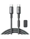 Joyroom S-A50 Seria Nelimitată cablu USB-C / USB-C de 60W cu organizator magnetic 1.2m gri