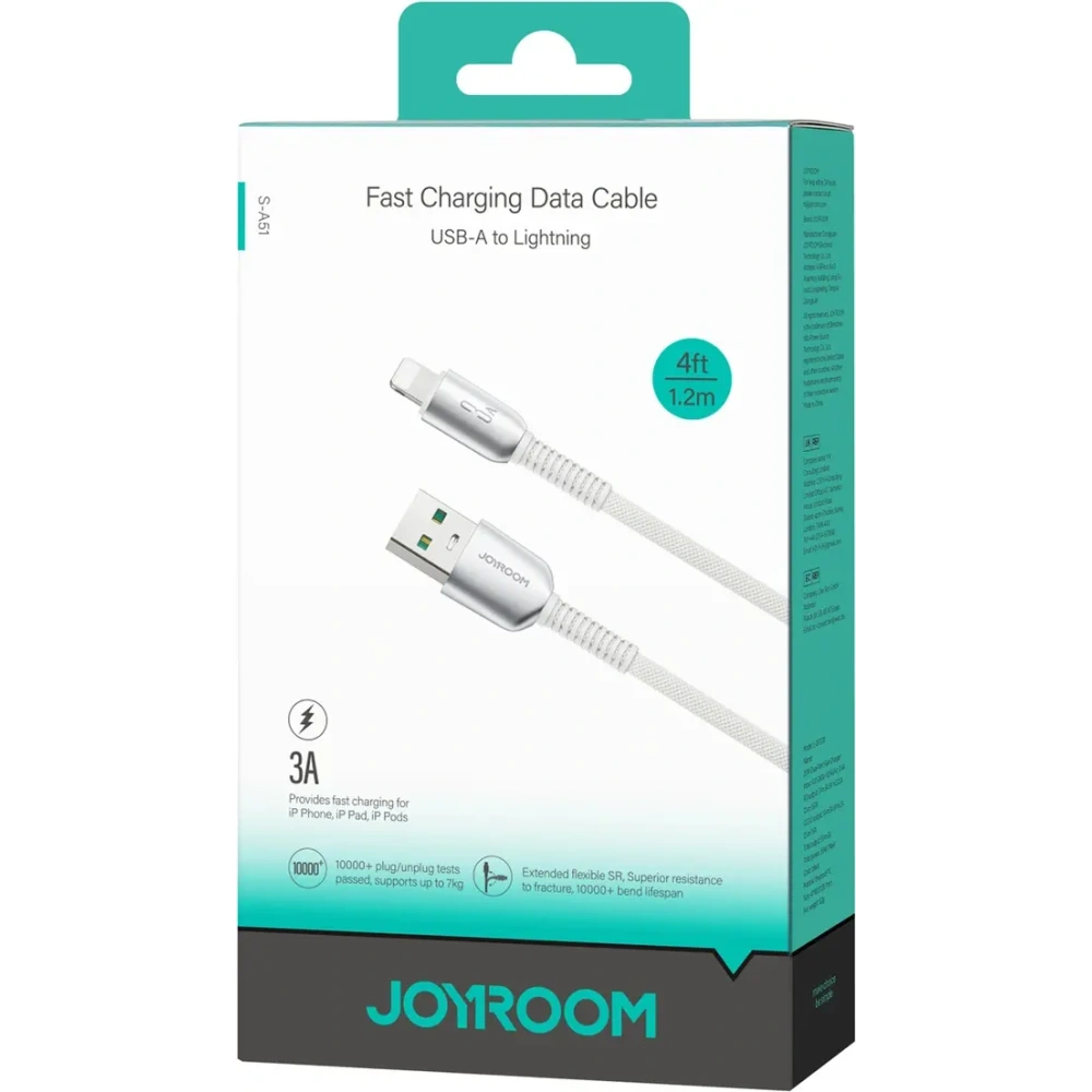 Hurtownia GSM - Joyroom S-A51 Seria de vârf 3A cablu USB-A / Lightning 1.2m gri - JYR1123 - {ean13} - Hurt
