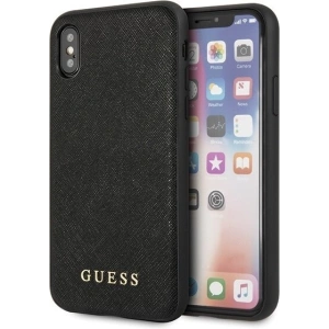 Hurtownia GSM - Etui Guess GUHCI65SLSABK Apple iPhone XS Max schwarz/schwarz Hartschale Saffiano Silikon - GUE414BLK - {ean13} - Hurt